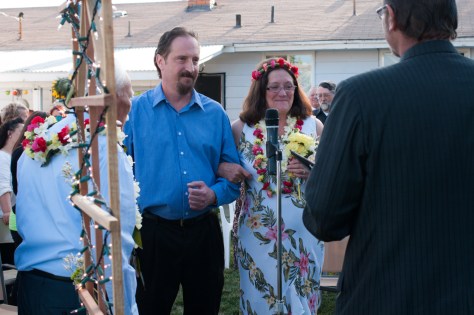 My brother gave my mom away.